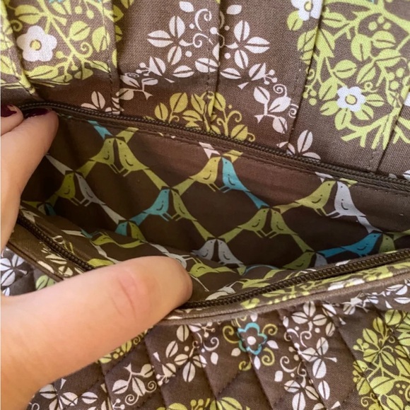 Vera Bradley Bag Floral Paisley Sittin In A Tree Green Brown - Picture 5 of 5